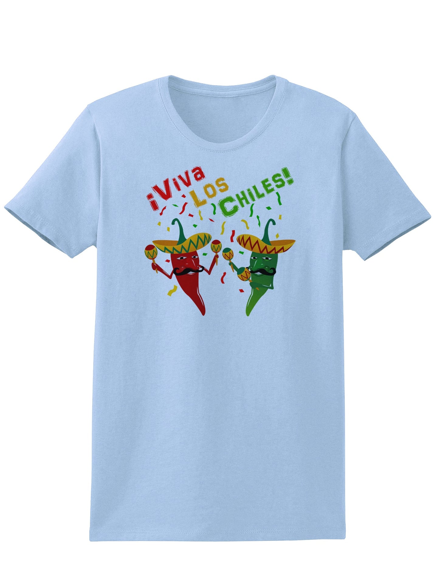 Viva Los Chiles Womens T-Shirt-Womens T-Shirt-TooLoud-Light-Blue-X-Small-Davson Sales