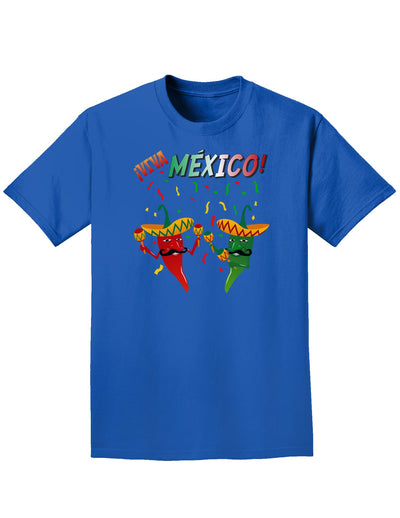 Viva Mexco Chili Peppers Adult Dark T-Shirt-Mens T-Shirt-TooLoud-Royal-Blue-Small-Davson Sales