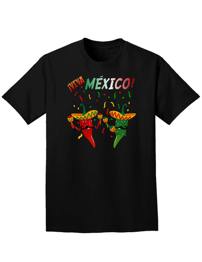 Viva Mexco Chili Peppers Adult Dark T-Shirt-Mens T-Shirt-TooLoud-Black-Small-Davson Sales