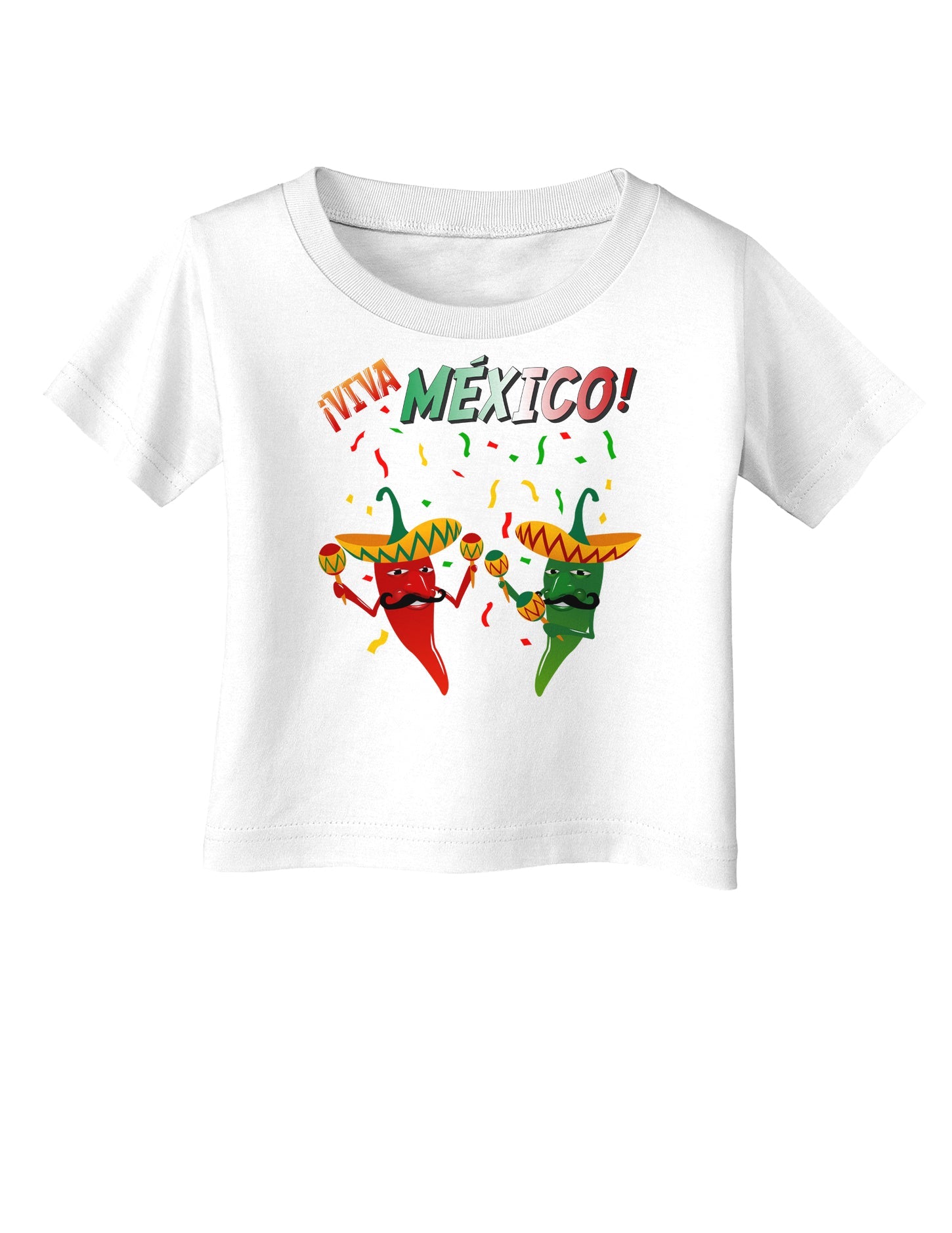 Viva Mexco Chili Peppers Infant T-Shirt-Infant T-Shirt-TooLoud-White-06-Months-Davson Sales