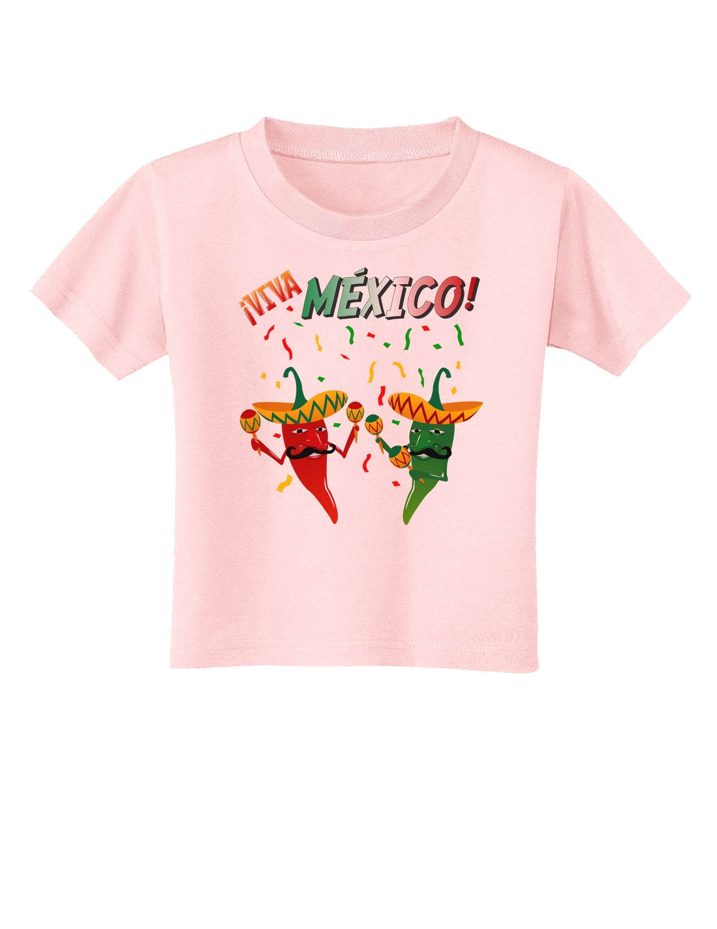 Viva Mexco Chili Peppers Toddler T-Shirt-Toddler T-Shirt-TooLoud-Light-Pink-2T-Davson Sales