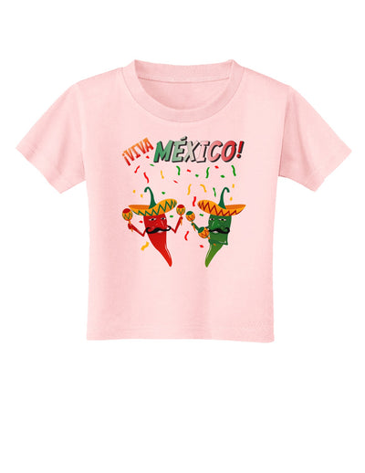 Viva Mexco Chili Peppers Toddler T-Shirt-Toddler T-Shirt-TooLoud-Light-Pink-2T-Davson Sales