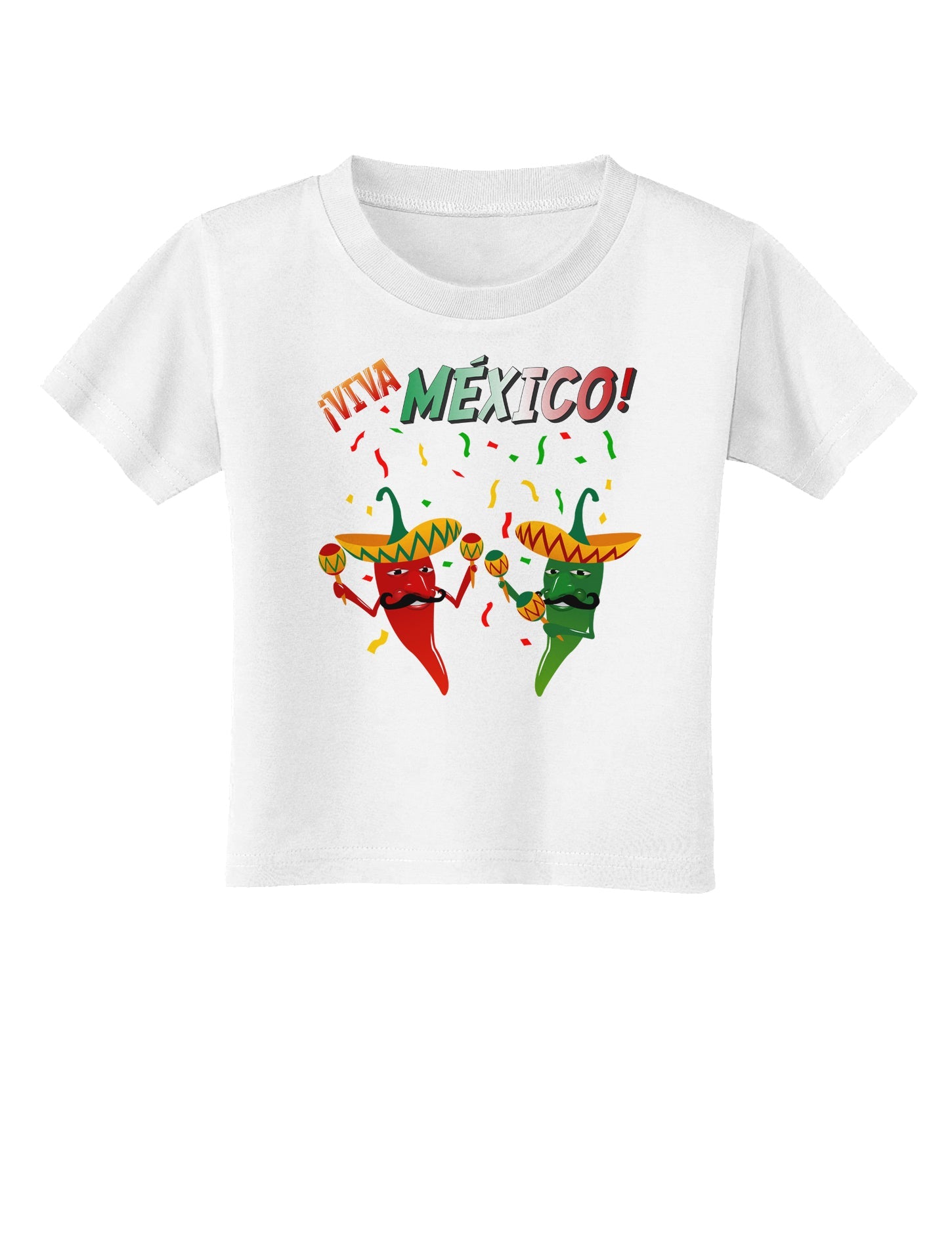 Viva Mexco Chili Peppers Toddler T-Shirt-Toddler T-Shirt-TooLoud-White-2T-Davson Sales