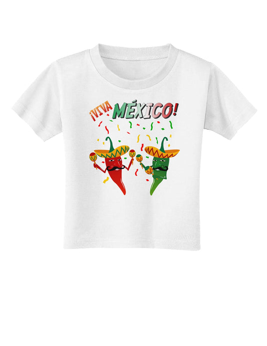 Viva Mexco Chili Peppers Toddler T-Shirt-Toddler T-Shirt-TooLoud-White-2T-Davson Sales