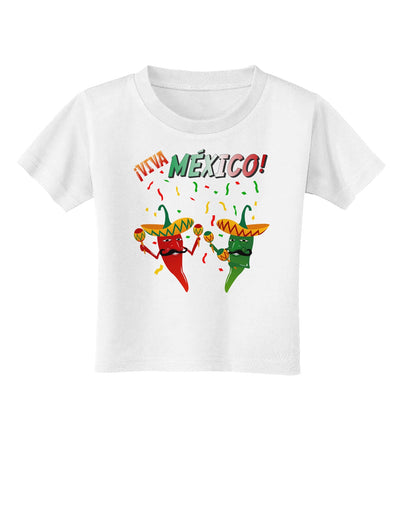 Viva Mexco Chili Peppers Toddler T-Shirt-Toddler T-Shirt-TooLoud-White-2T-Davson Sales