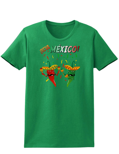 Viva Mexco Chili Peppers Womens Dark T-Shirt-TooLoud-Kelly-Green-X-Small-Davson Sales