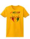 Viva Mexco Chili Peppers Womens T-Shirt-Womens T-Shirt-TooLoud-Gold-X-Small-Davson Sales