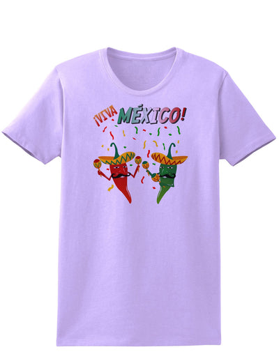 Viva Mexco Chili Peppers Womens T-Shirt-Womens T-Shirt-TooLoud-Lavender-X-Small-Davson Sales