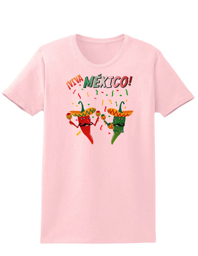 Viva Mexco Chili Peppers Womens T-Shirt-Womens T-Shirt-TooLoud-PalePink-X-Small-Davson Sales