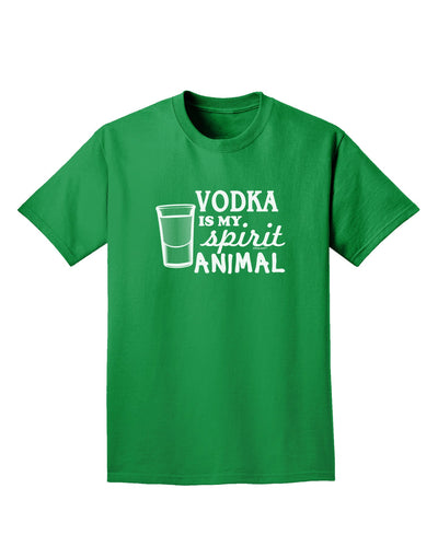 Vodka Is My Spirit Animal Adult Dark T-Shirt-Mens T-Shirt-TooLoud-Kelly-Green-Small-Davson Sales