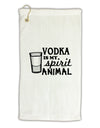 Vodka Is My Spirit Animal Micro Terry Gromet Golf Towel 16 x 25 inch-Golf Towel-TooLoud-White-Davson Sales