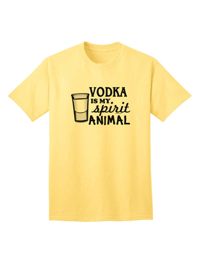 Vodka Is My Spirit Animal - Premium Adult T-Shirt for Vodka Enthusiasts-Mens T-shirts-TooLoud-Yellow-Small-Davson Sales
