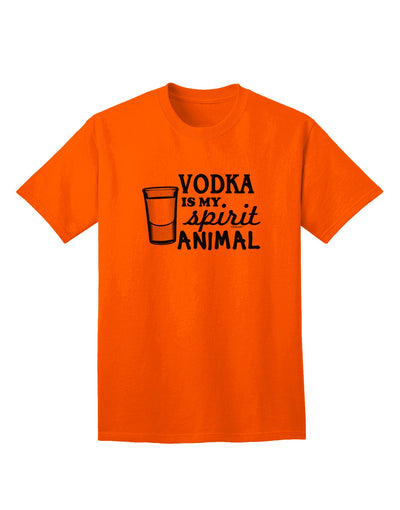 Vodka Is My Spirit Animal - Premium Adult T-Shirt for Vodka Enthusiasts-Mens T-shirts-TooLoud-Orange-Small-Davson Sales