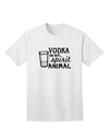 Vodka Is My Spirit Animal - Premium Adult T-Shirt for Vodka Enthusiasts-Mens T-shirts-TooLoud-White-Small-Davson Sales