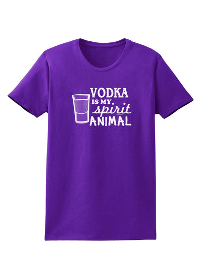 Vodka Is My Spirit Animal Womens Dark T-Shirt-TooLoud-Purple-X-Small-Davson Sales