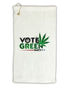 Vote Green Party - Marijuana Micro Terry Gromet Golf Towel 11&#x22;x19-Golf Towel-TooLoud-White-Davson Sales