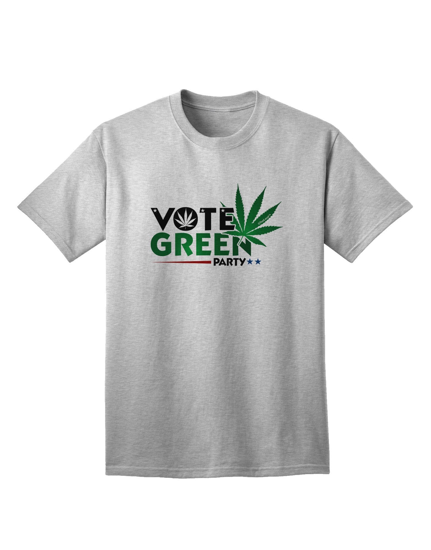 Vote Green Party - Premium Quality Marijuana-Themed Adult T-Shirt-Mens T-shirts-TooLoud-AshGray-Small-Davson Sales