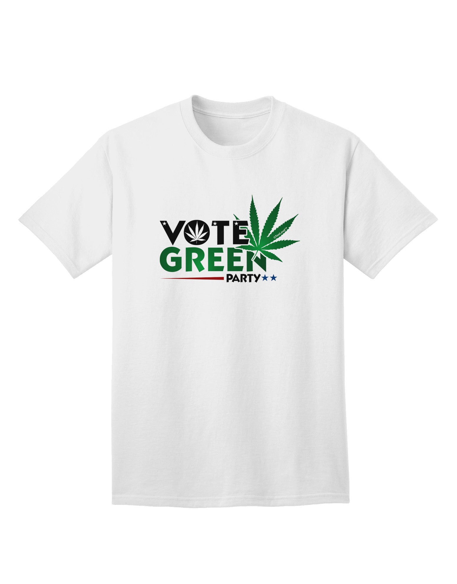 Vote Green Party - Premium Quality Marijuana-Themed Adult T-Shirt-Mens T-shirts-TooLoud-White-Small-Davson Sales
