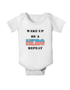 Wake Up Be A Hero Repeat Baby Romper Bodysuit by TooLoud-Baby Romper-TooLoud-White-06-Months-Davson Sales