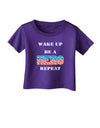 Wake Up Be A Hero Repeat Infant T-Shirt Dark by TooLoud-Infant T-Shirt-TooLoud-Purple-06-Months-Davson Sales