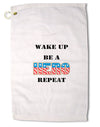 Wake Up Be A Hero Repeat Premium Cotton Golf Towel - 16 x 25 inch by TooLoud-Golf Towel-TooLoud-16x25"-Davson Sales