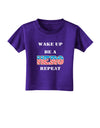 Wake Up Be A Hero Repeat Toddler T-Shirt Dark by TooLoud-Toddler T-Shirt-TooLoud-Purple-2T-Davson Sales