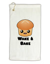 Wake and Bake Cute Roll Micro Terry Gromet Golf Towel 11&#x22;x19-Golf Towel-TooLoud-White-Davson Sales