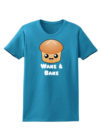 Wake and Bake Cute Roll Womens Dark T-Shirt-TooLoud-Turquoise-X-Small-Davson Sales