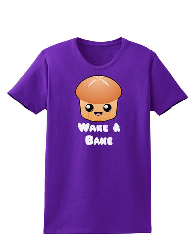 Wake and Bake Cute Roll Womens Dark T-Shirt-TooLoud-Purple-X-Small-Davson Sales