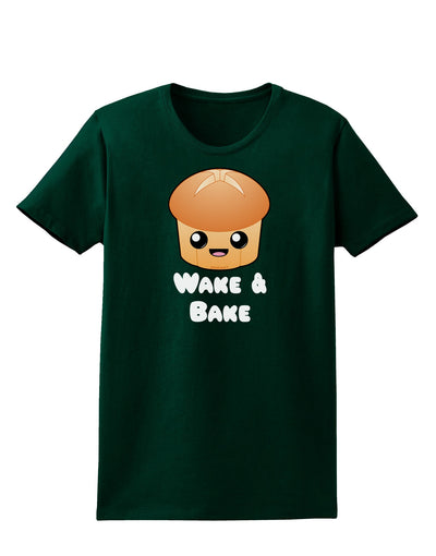 Wake and Bake Cute Roll Womens Dark T-Shirt-TooLoud-Forest-Green-Small-Davson Sales