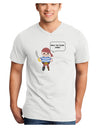 Walk the Plank Swine - Petey the Pirate Adult V-Neck T-shirt-Mens V-Neck T-Shirt-TooLoud-White-Small-Davson Sales