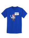 Walk the Plank Swine - Petey the Pirate Childrens Dark T-Shirt-Childrens T-Shirt-TooLoud-Royal-Blue-X-Small-Davson Sales