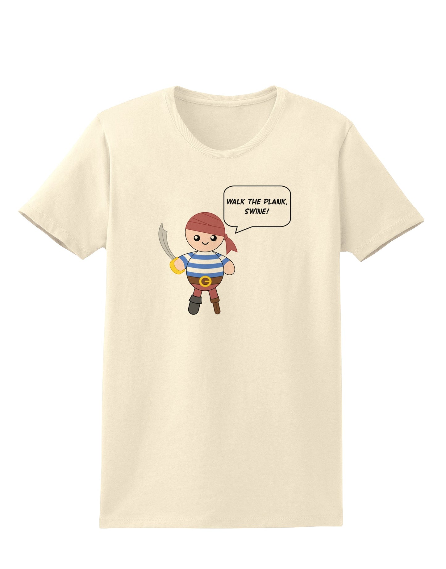 Walk the Plank Swine - Petey the Pirate Womens T-Shirt-Womens T-Shirt-TooLoud-Natural-X-Small-Davson Sales
