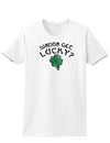 Wanna Get Lucky Adult Womens St. Patrick's Day T-Shirt-TooLoud-White-Small-Davson Sales