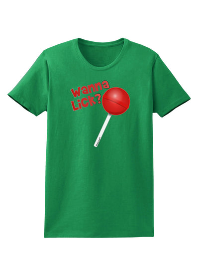 Wanna Lick Lollipop Womens Dark T-Shirt-Womens T-Shirt-TooLoud-Kelly-Green-X-Small-Davson Sales