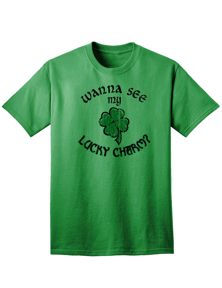 Wanna See My Lucky Charm Adult Unisex St Patrick's Day T-Shirt-TooLoud-White-Small-Davson Sales