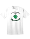 Wanna See My Lucky Charm Adult Unisex St Patrick's Day T-Shirt-TooLoud-White-Small-Davson Sales