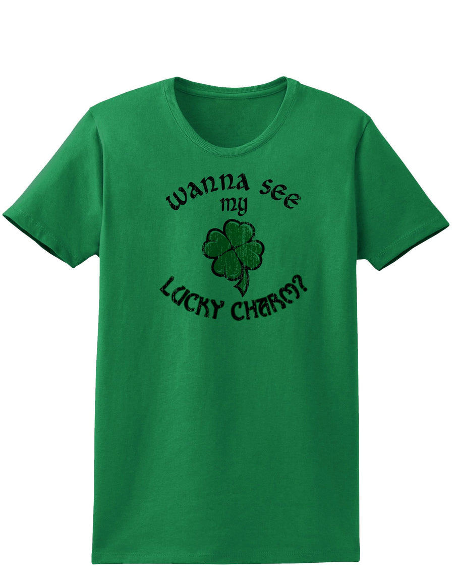 Wanna See My Lucky Charm Adult Womens St. Patrick's Day T-Shirt-TooLoud-Ash Gray-Small-Davson Sales