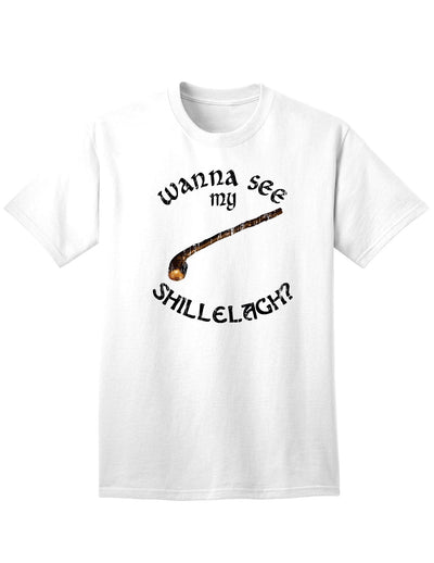 Wanna See My Shillelagh Adult Unisex St Patrick's Day T-Shirt-TooLoud-White-Small-Davson Sales