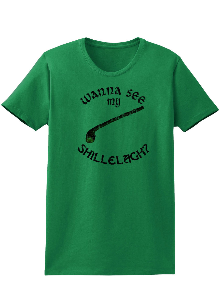 Wanna See My Shillelagh Adult Womens St. Patrick's Day T-Shirt-TooLoud-Ash Gray-Small-Davson Sales