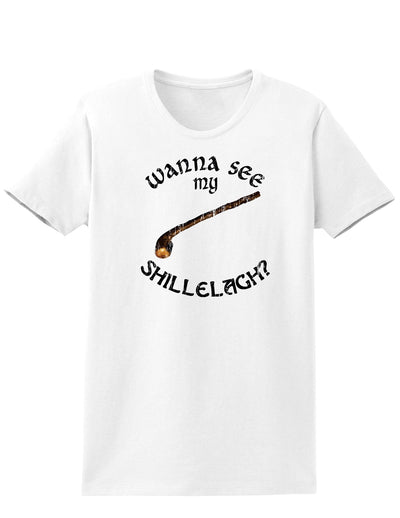 Wanna See My Shillelagh Adult Womens St. Patrick's Day T-Shirt-TooLoud-White-Small-Davson Sales