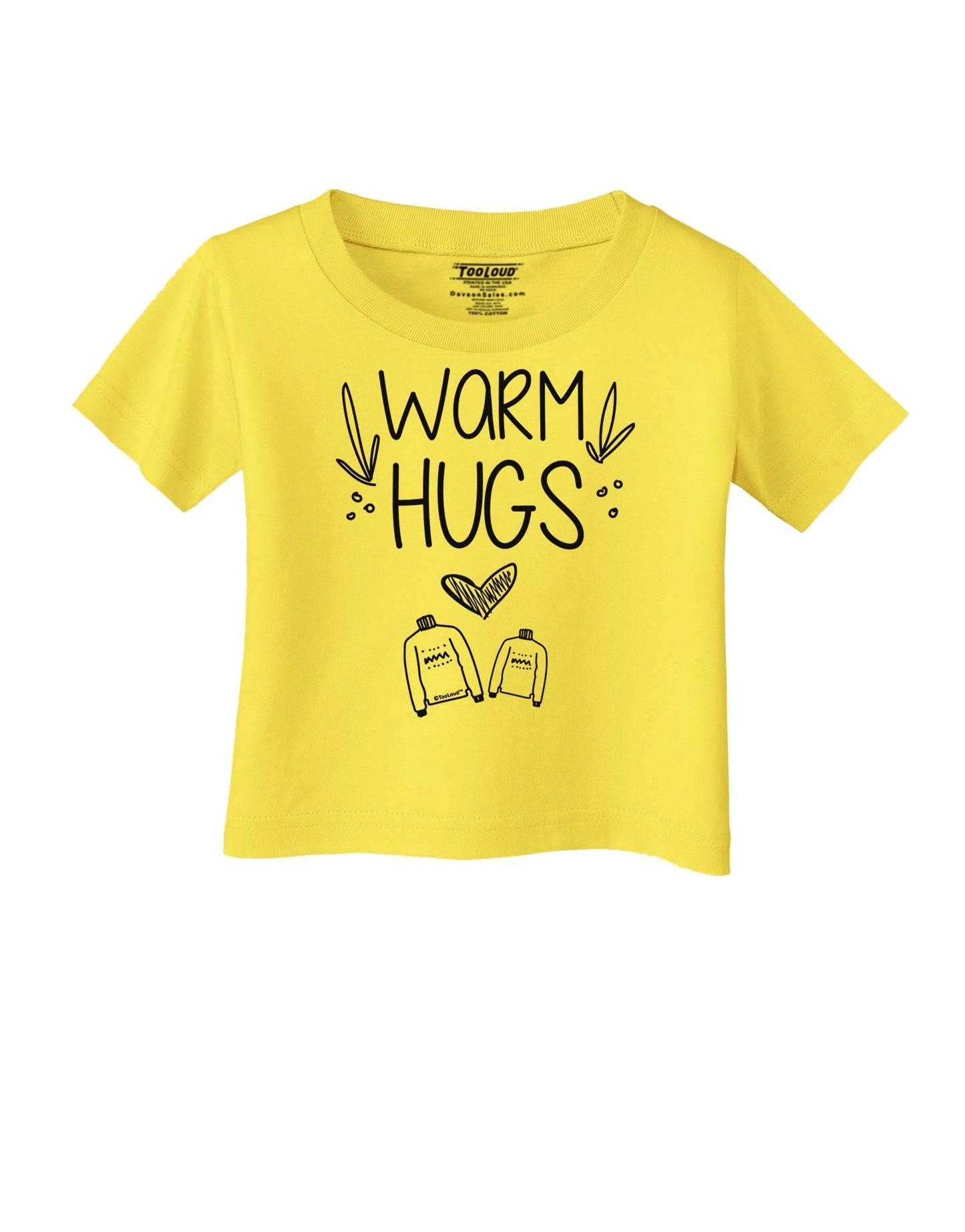 Warm Hugs Infant T-Shirt-Infant T-Shirt-TooLoud-Yellow-06-Months-Davson Sales