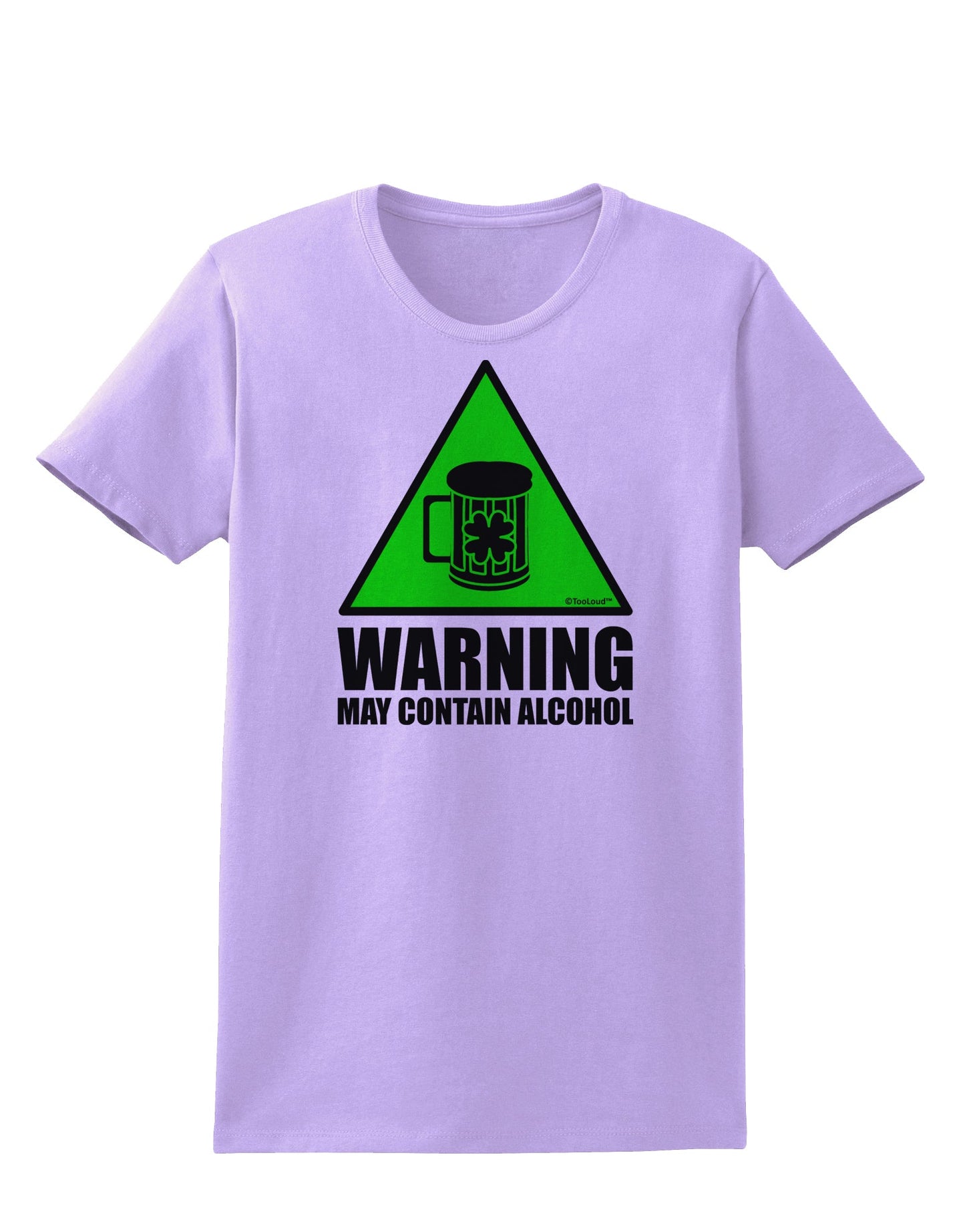 Warning May Contain Alcohol Womens T-Shirt by TooLoud-Womens T-Shirt-TooLoud-Lavender-X-Small-Davson Sales