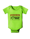 Warning Selective Hearing Funny Baby Romper Bodysuit by TooLoud-TooLoud-Lime-06-Months-Davson Sales