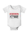 Warning Selective Hearing Funny Baby Romper Bodysuit by TooLoud-TooLoud-White-06-Months-Davson Sales
