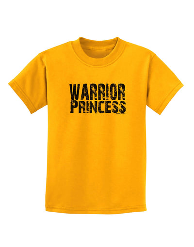 Warrior Princess Black and White Childrens T-Shirt-Childrens T-Shirt-TooLoud-Gold-X-Small-Davson Sales