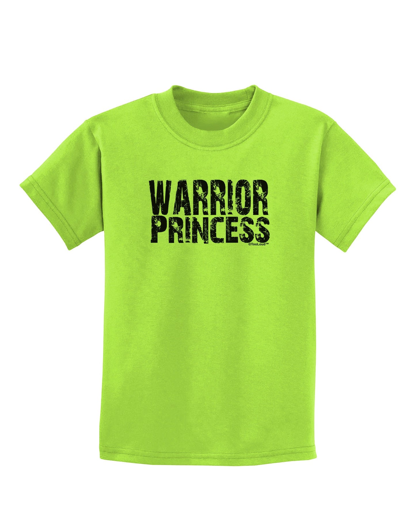 Warrior Princess Black and White Childrens T-Shirt-Childrens T-Shirt-TooLoud-Lime-Green-X-Small-Davson Sales