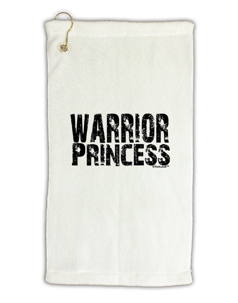 Warrior Princess Black and White Micro Terry Gromet Golf Towel 11&#x22;x19-Golf Towel-TooLoud-White-Davson Sales