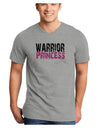 Warrior Princess Pink Adult V-Neck T-shirt-Mens V-Neck T-Shirt-TooLoud-HeatherGray-Small-Davson Sales