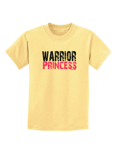 Warrior Princess Pink Childrens T-Shirt-Childrens T-Shirt-TooLoud-Daffodil-Yellow-X-Small-Davson Sales